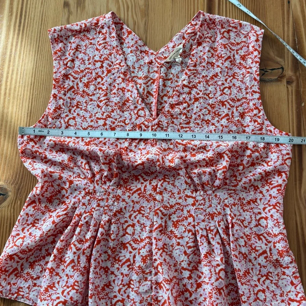 Rebecca Taylor Silk Provence Floral Block Print V-Neck Top - Picture 9 of 11